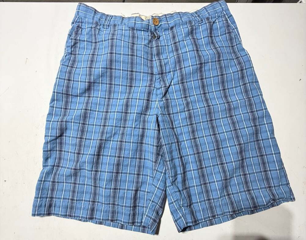 Urban Pipeline Blue Plaid Flat Front Shorts Men's Size 36